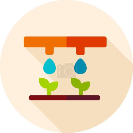 Illustration for "Drip irrigation system icon" - Royalty Free Image