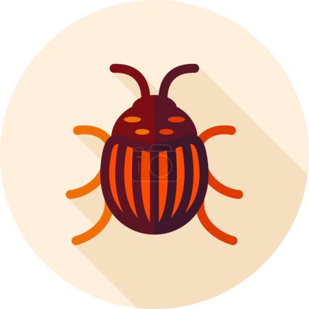 Illustration for "Colorado beetle icon vector illustration" - Royalty Free Image