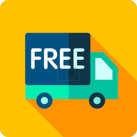 Illustration for "Free shipping icon"  vector illustration - Royalty Free Image