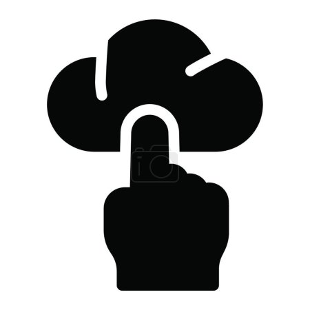 Illustration for Cloud technology icon  vector illustration - Royalty Free Image