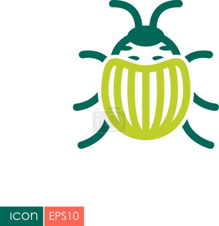 Ilustración de "Colorado escarabajo icono vector ilustración" - Imagen libre de derechos