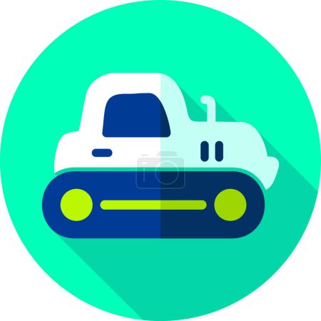 Illustration for "Tractor crawler icon vector illustration" - Royalty Free Image