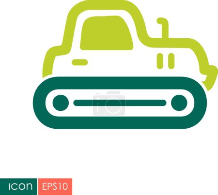 Illustration for "Tractor crawler icon vector illustration" - Royalty Free Image