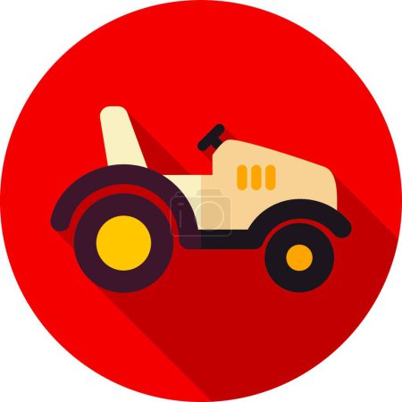 Téléchargez les illustrations : "Icône de tracteur. Machine de fermier
" - en licence libre de droit