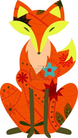 Illustration for "Retro fox vector illustration" - Royalty Free Image