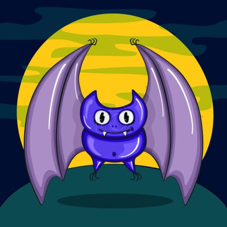 Illustration for "Vector Vampire bat" icon - Royalty Free Image