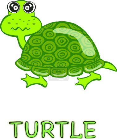 Téléchargez les illustrations : "design Petite tortue mignonne. petite icône - en licence libre de droit