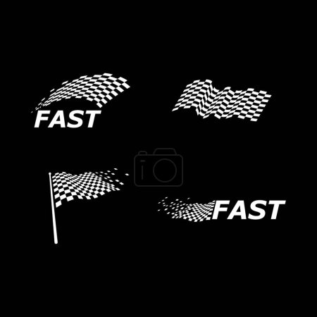 Illustration for "Race flag design" vector illustration - Royalty Free Image