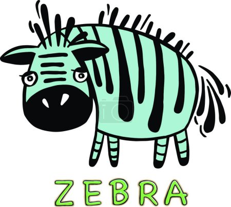 Illustration for "Cartoon zebra head, animal head vector.Animal sticker." - Royalty Free Image