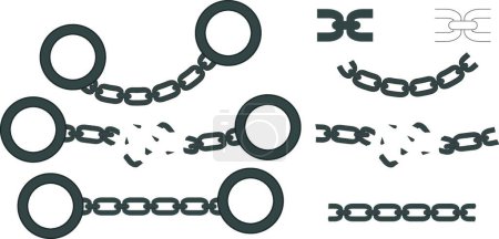 Illustration for Chains clip art icon for web, vector illustration - Royalty Free Image