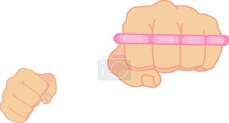 Ilustración de Brass knuckle punch icon for web, ilustración vectorial - Imagen libre de derechos