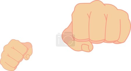 Illustration for Hands punching icon for web, vector illustration - Royalty Free Image