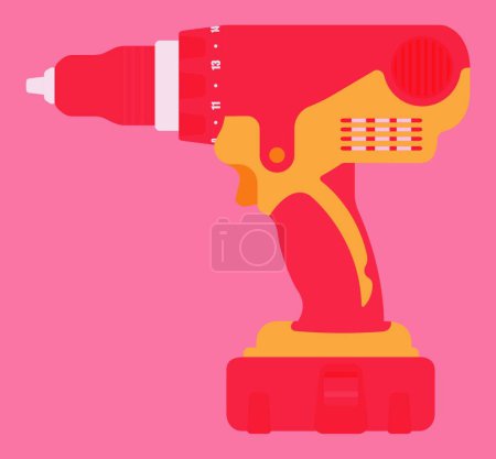 Illustration for Electric drill. Vector illustration - Royalty Free Image