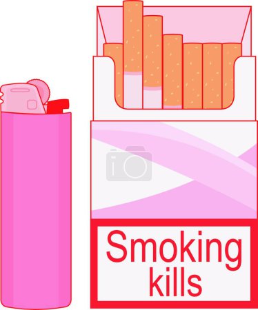 Illustration for Cigarettes icon. Vector illustration - Royalty Free Image