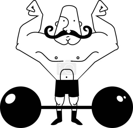 Illustration for Circus athlete bold. Vector illustration - Royalty Free Image