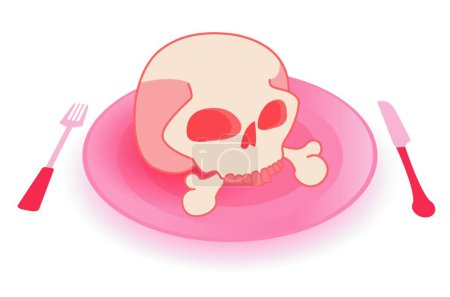 Illustration for Deadly meal icon for web, vector illustration - Royalty Free Image
