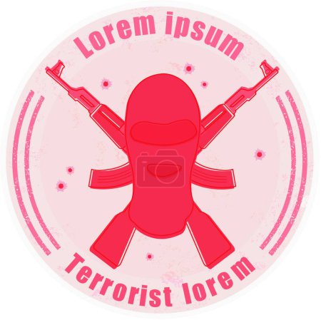 Illustration for Terrorism emblem icon for web, vector illustration - Royalty Free Image