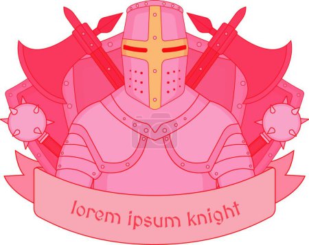 Illustration for Medieval knight icon for web, vector illustration - Royalty Free Image