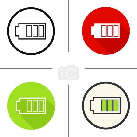 Téléchargez les illustrations : "Icône de batterie "illustration vectorielle - en licence libre de droit