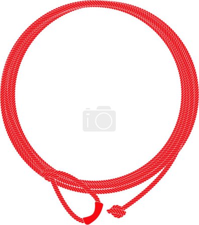 Illustration for "Wild west lasso rope circle frame. - Royalty Free Image