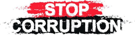 Illustration for "Stop corruption paint ,grunge sign" - Royalty Free Image