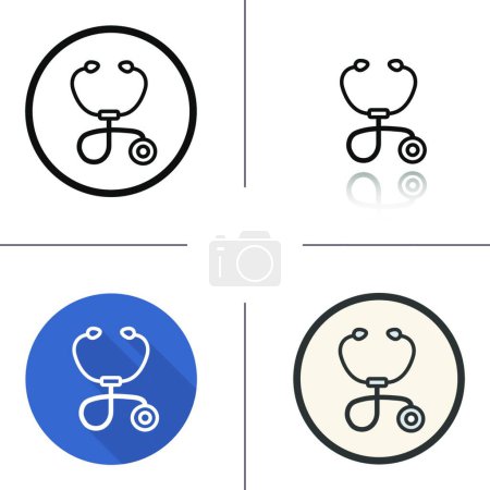 Illustration for "Stethoscope icon" vector illustration - Royalty Free Image