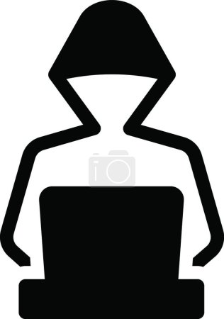 Illustration for Cyber crime  web icon vector illustration - Royalty Free Image