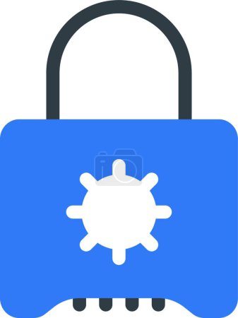 Illustration for Lock icon, web simple illustration - Royalty Free Image