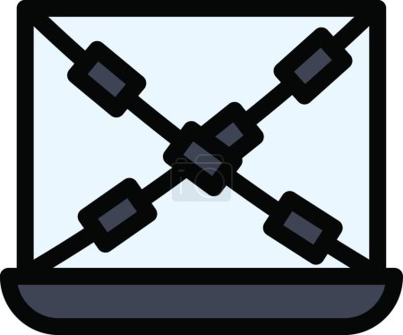 Ilustración de "cibercrimen "icono vector ilustración - Imagen libre de derechos