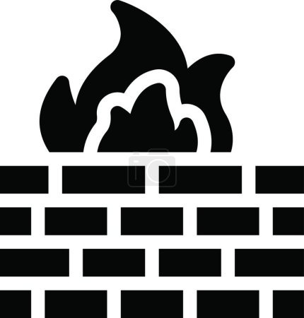 Ilustración de "firewall "icono ilustración vector - Imagen libre de derechos