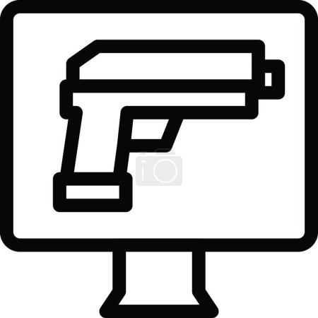 Illustration for Weapon icon vector illustration - Royalty Free Image