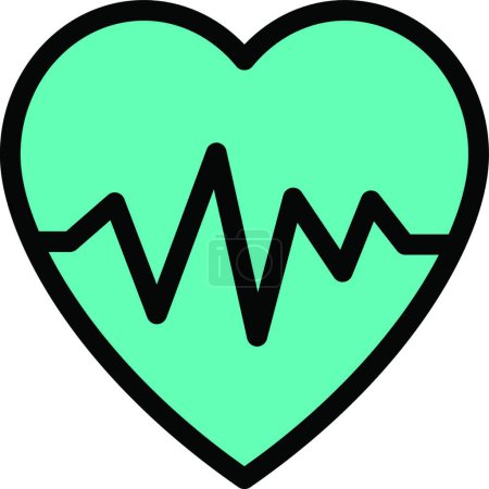 Illustration for Health, heart  icon vector illustration - Royalty Free Image