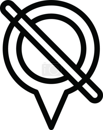 Ilustración de "ubicación restringida "icono web ilustración vectorial - Imagen libre de derechos