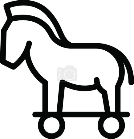 Ilustración de Juguete de caballo icono vector ilustración - Imagen libre de derechos
