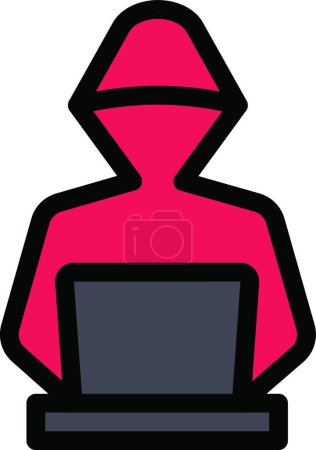 Illustration for Hacker icon, vector illustration - Royalty Free Image