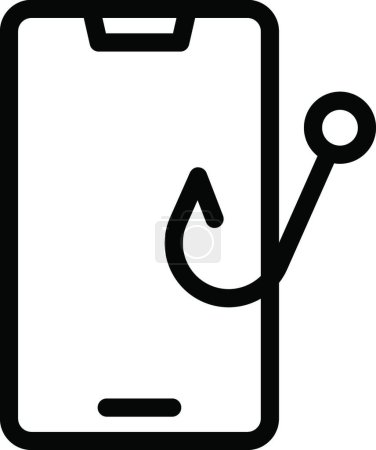 Ilustración de Icono del teléfono móvil, ilustración vectorial - Imagen libre de derechos