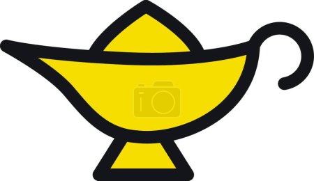 Illustration for Lamp web icon, vector illustration - Royalty Free Image