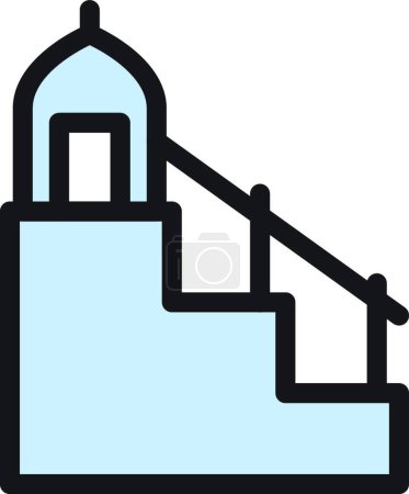 Illustration for Stairs icon, vector illustration - Royalty Free Image