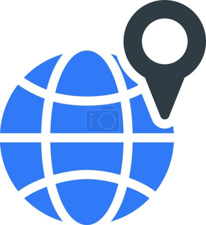 Ilustración de Icono de ubicación signo vector ilustración - Imagen libre de derechos