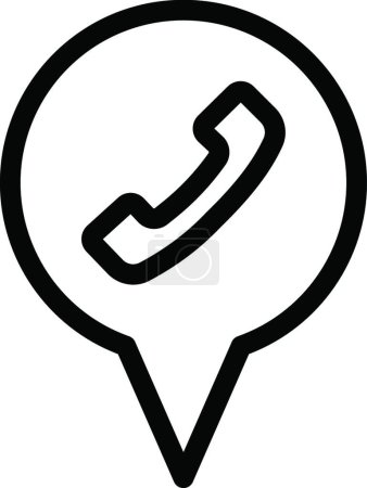 Illustration for "call location"  web icon vector illustration - Royalty Free Image