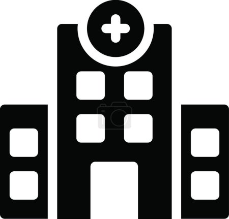 Ilustración de Icono del hospital, ilustración vectorial - Imagen libre de derechos