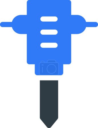 Illustration for Hand drill icon, web simple illustration - Royalty Free Image