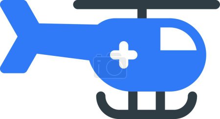 Illustration for Helicopter web icon vector illustration - Royalty Free Image