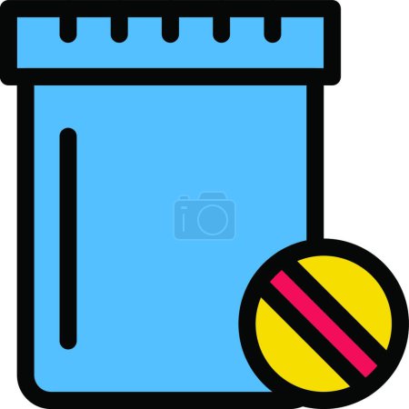 Illustration for Pills jar icon  vector illustration - Royalty Free Image