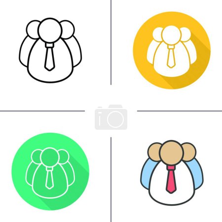 Illustration for Top manager icons set - Royalty Free Image