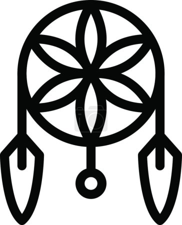 Photo for Dreamcatcher icon vector illustration - Royalty Free Image
