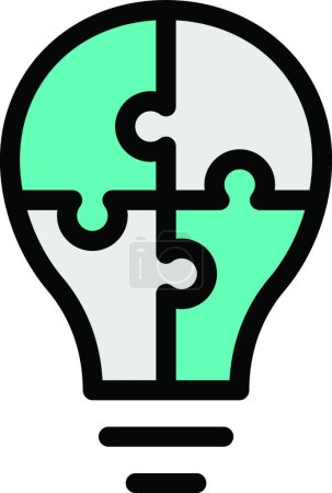 Illustration for Puzzles icon, web simple illustration - Royalty Free Image