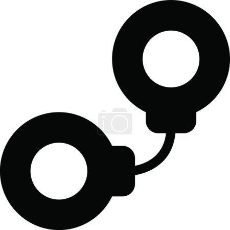 Illustration for Handcuff icon vector illustration - Royalty Free Image