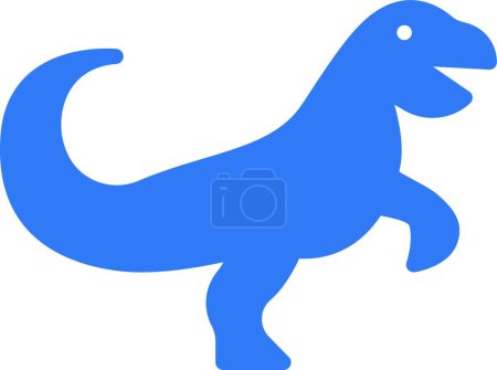 Téléchargez les illustrations : Illustration vectorielle d'icône de dinosaure - en licence libre de droit