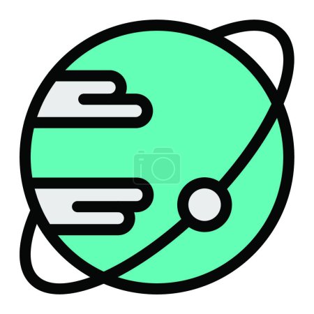 Téléchargez les illustrations : Saturn  icon vector illustration - en licence libre de droit